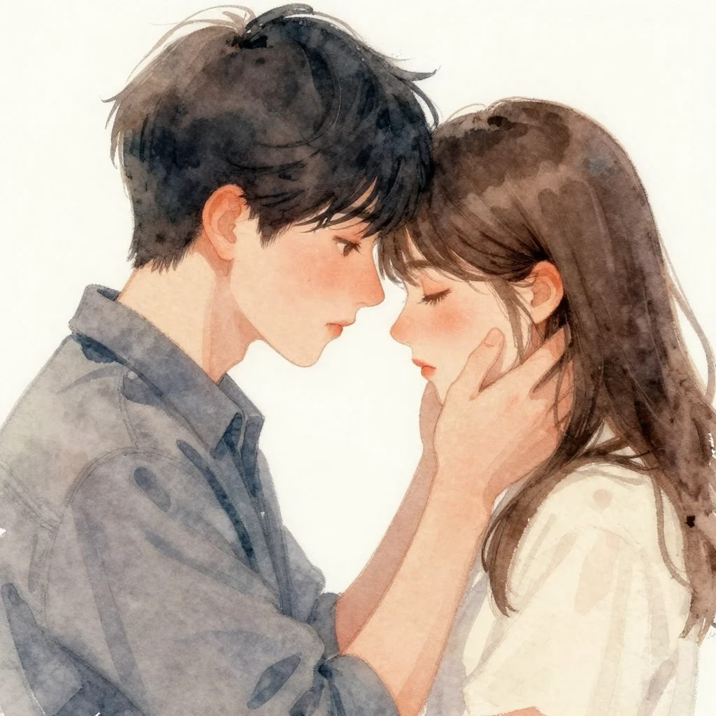 A scene depicting a tender, emotional moment between two peo...