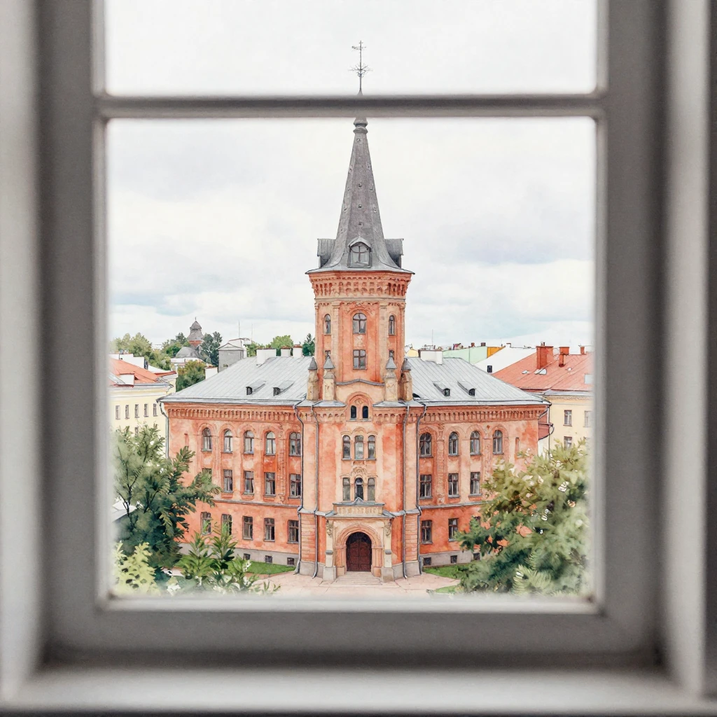 A watercolor painting depicting the unique architecture of K...