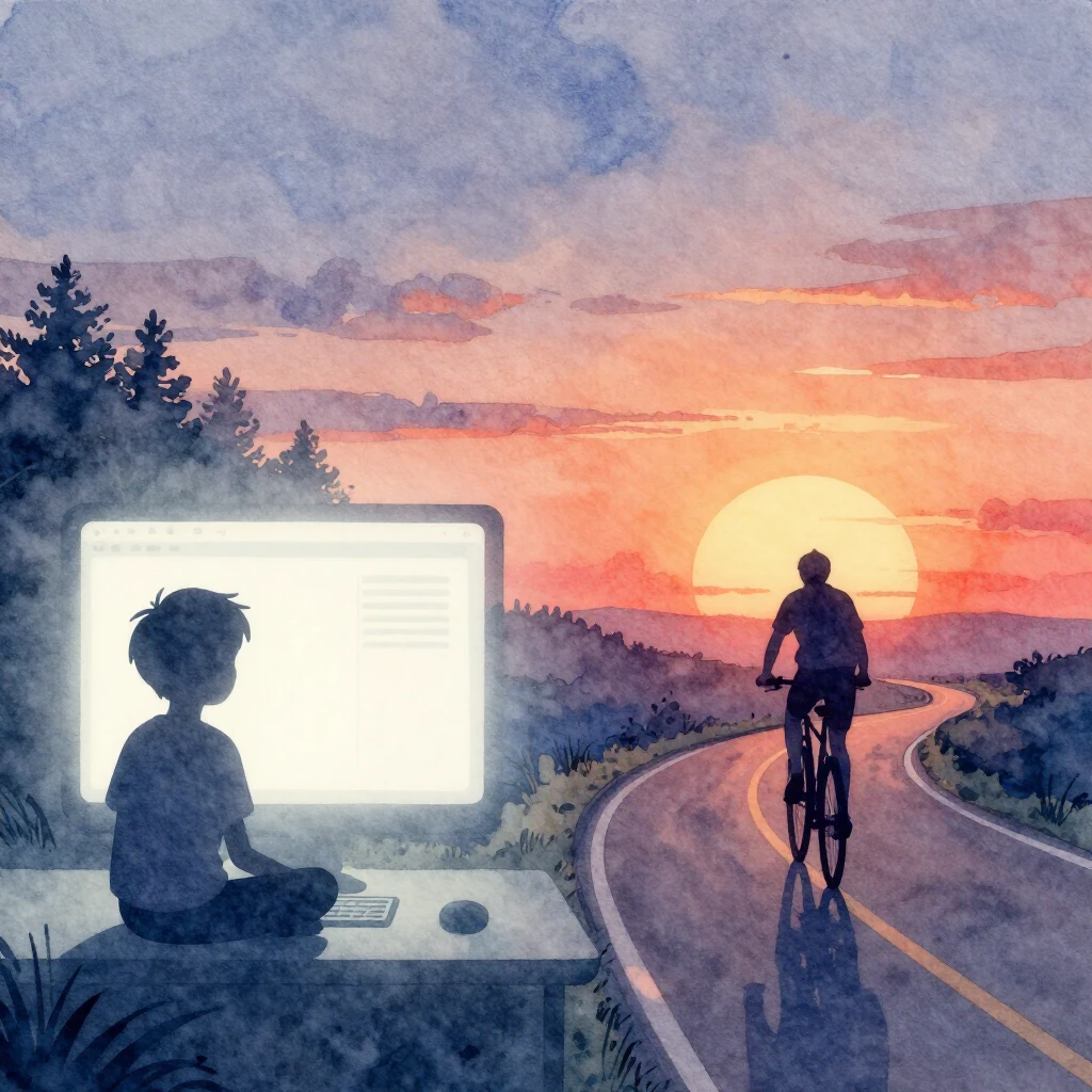 A beautiful watercolor painting depicting a seamless transit...