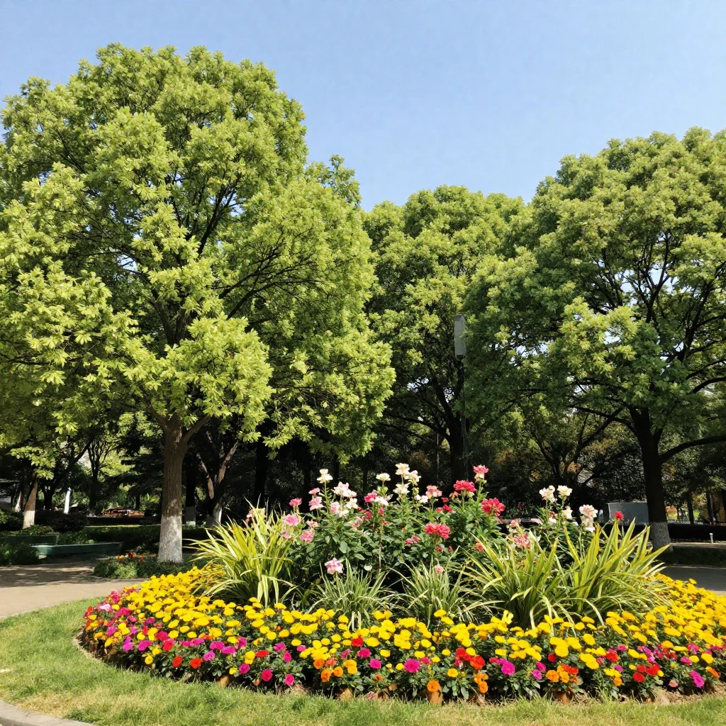 A bright and cheerful outdoor scene on a sunny summer day, f...