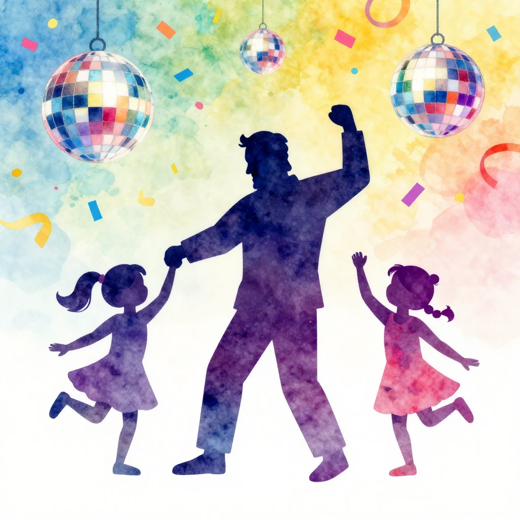 Watercolor style. Bright pop art style illustration, silhoue...