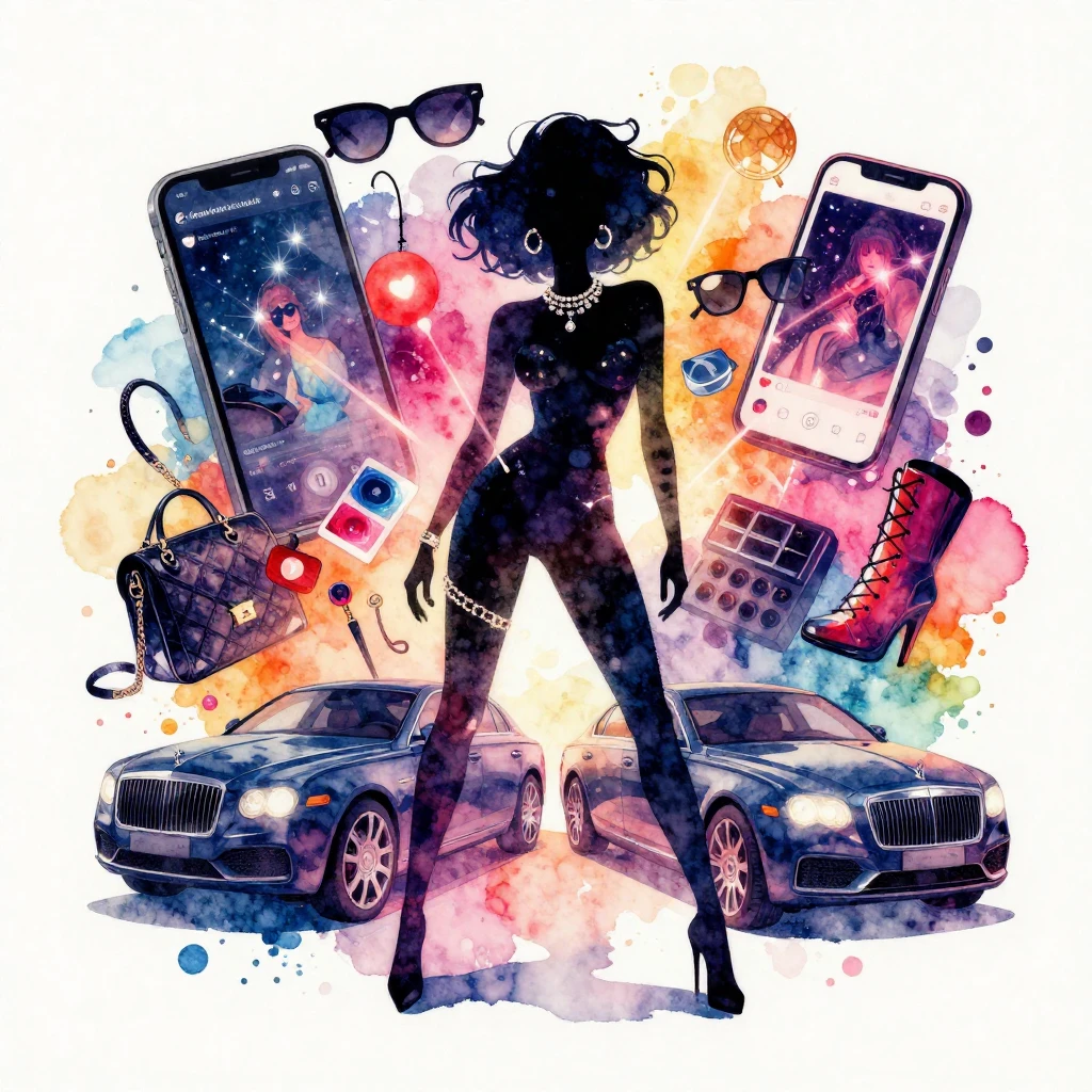 A vibrant watercolor illustration designed as dubstep album ...