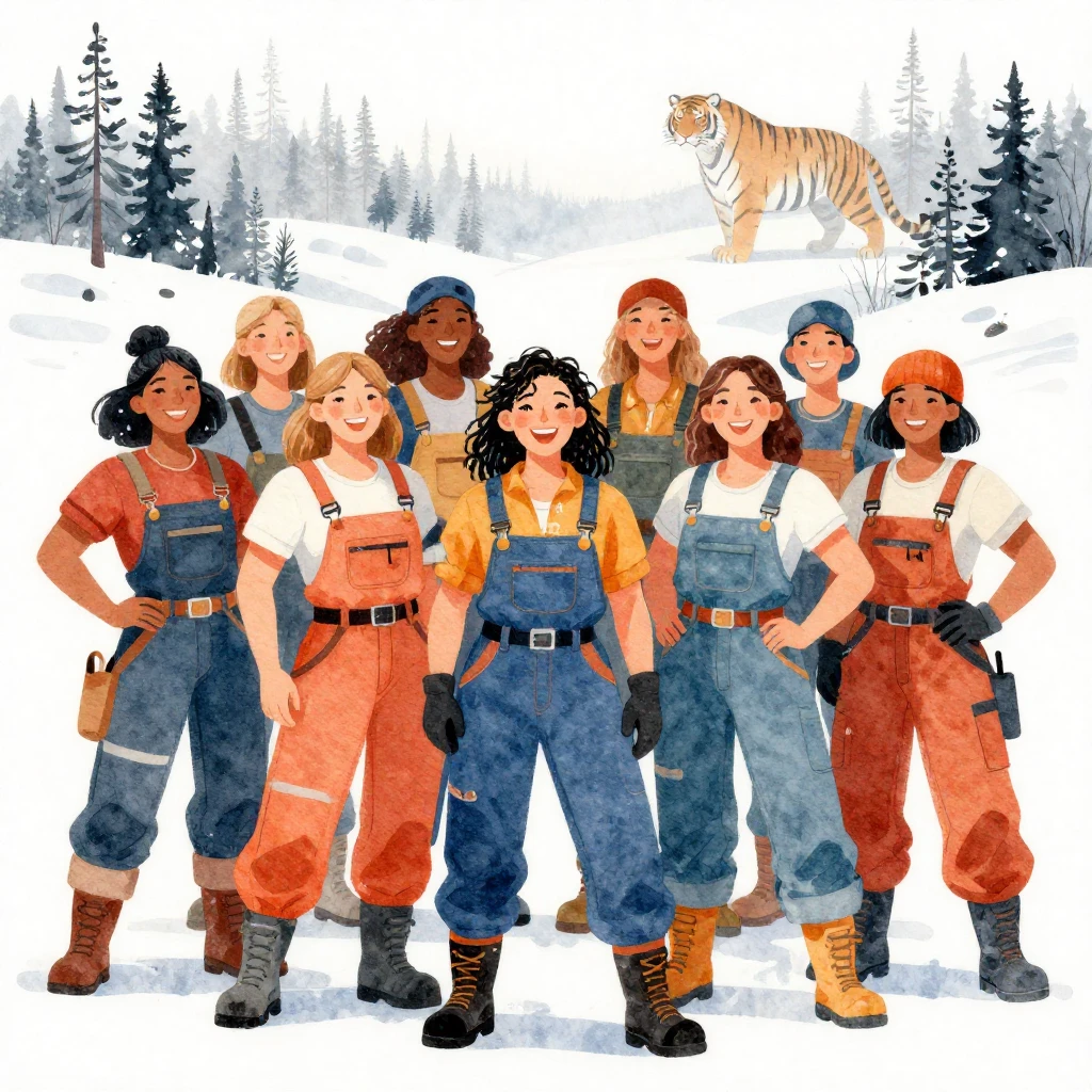 A vibrant watercolor illustration depicting a group of stron...