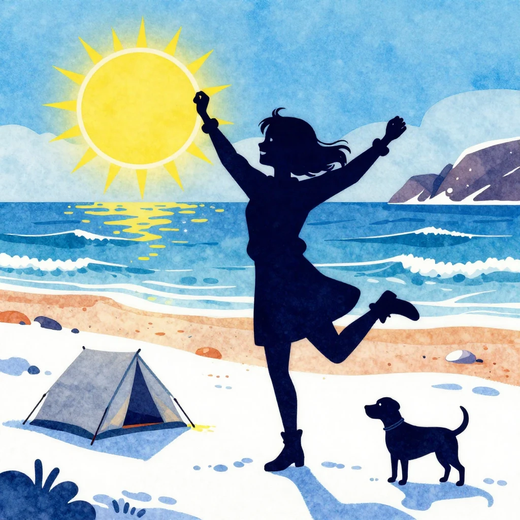 A vibrant watercolor painting in pop art style, depicting a ...