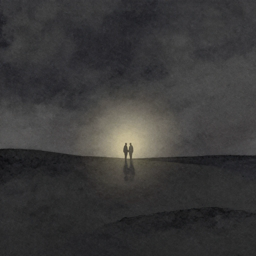 A minimalist, ethereal image suitable for a ballad, focusing...