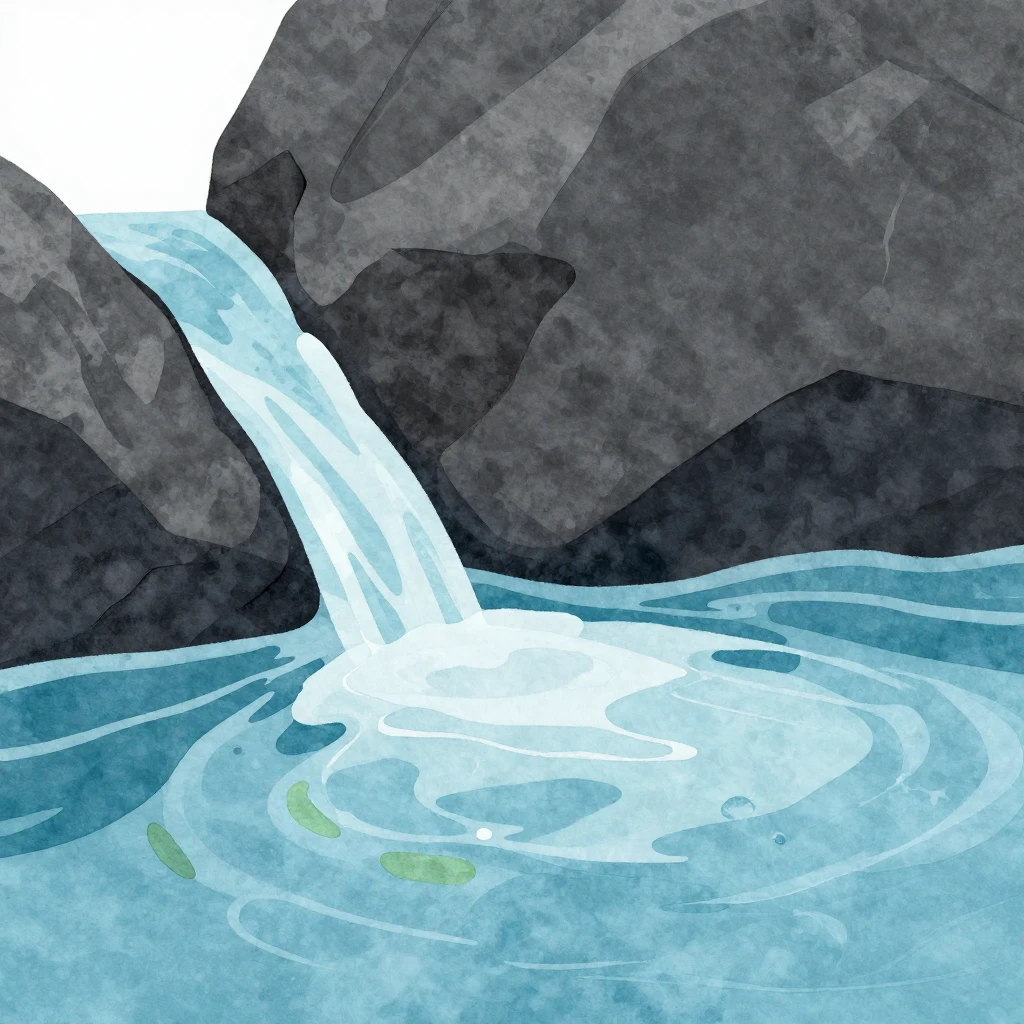 An abstract, minimalist illustration in vibrant watercolor s...