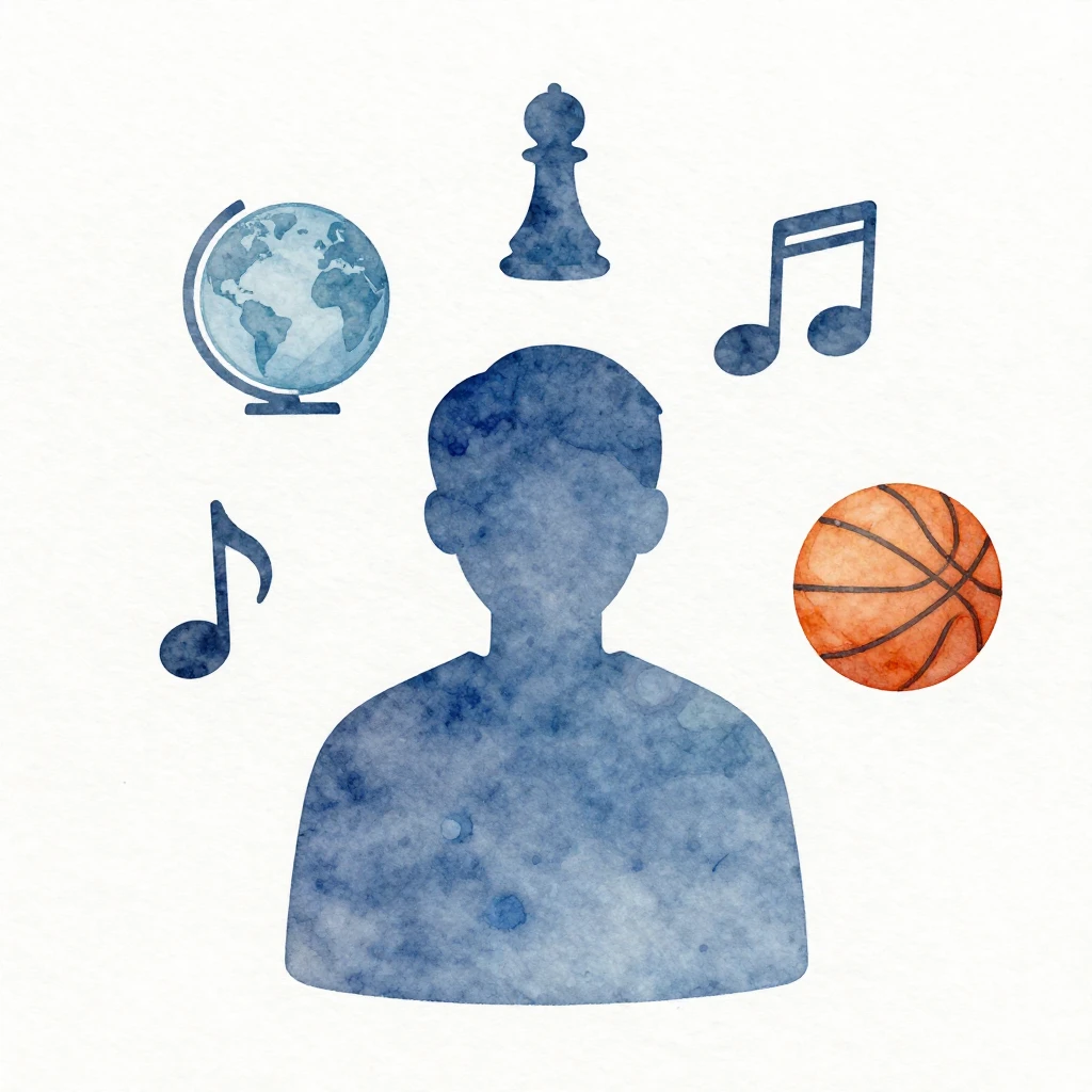 Watercolor style image featuring a minimalist silhouette of ...