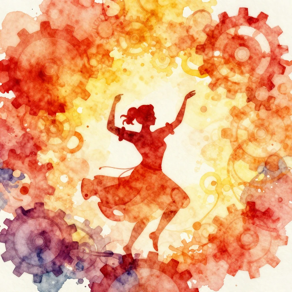 A vibrant watercolor illustration depicting a festive Latin ...