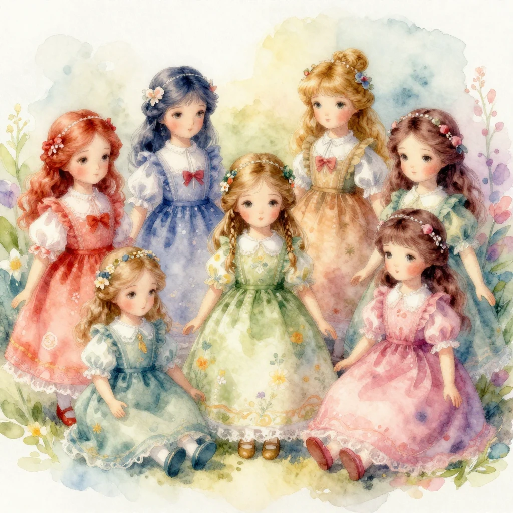 Beautiful, intricately designed dolls in a dreamy, ethereal ...