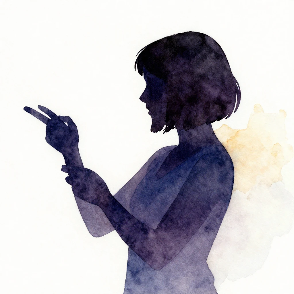 Watercolor painting of a woman's silhouette with a distinct ...