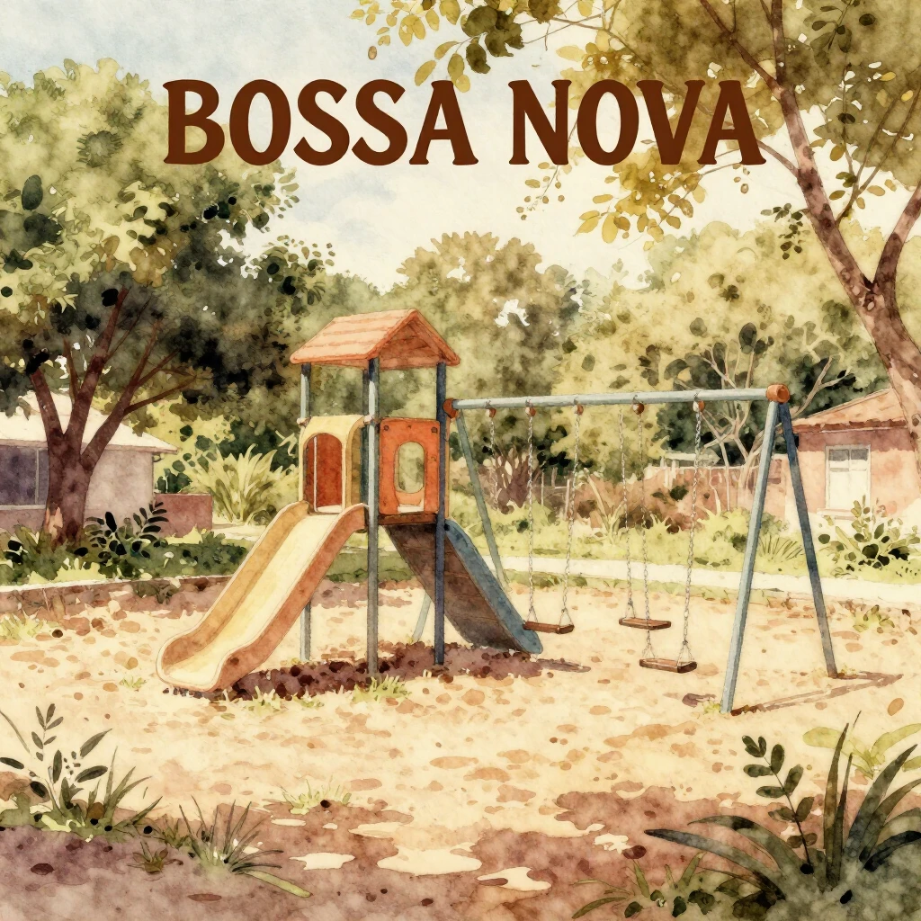 A vibrant watercolor illustration suitable for a Bossa Nova ...