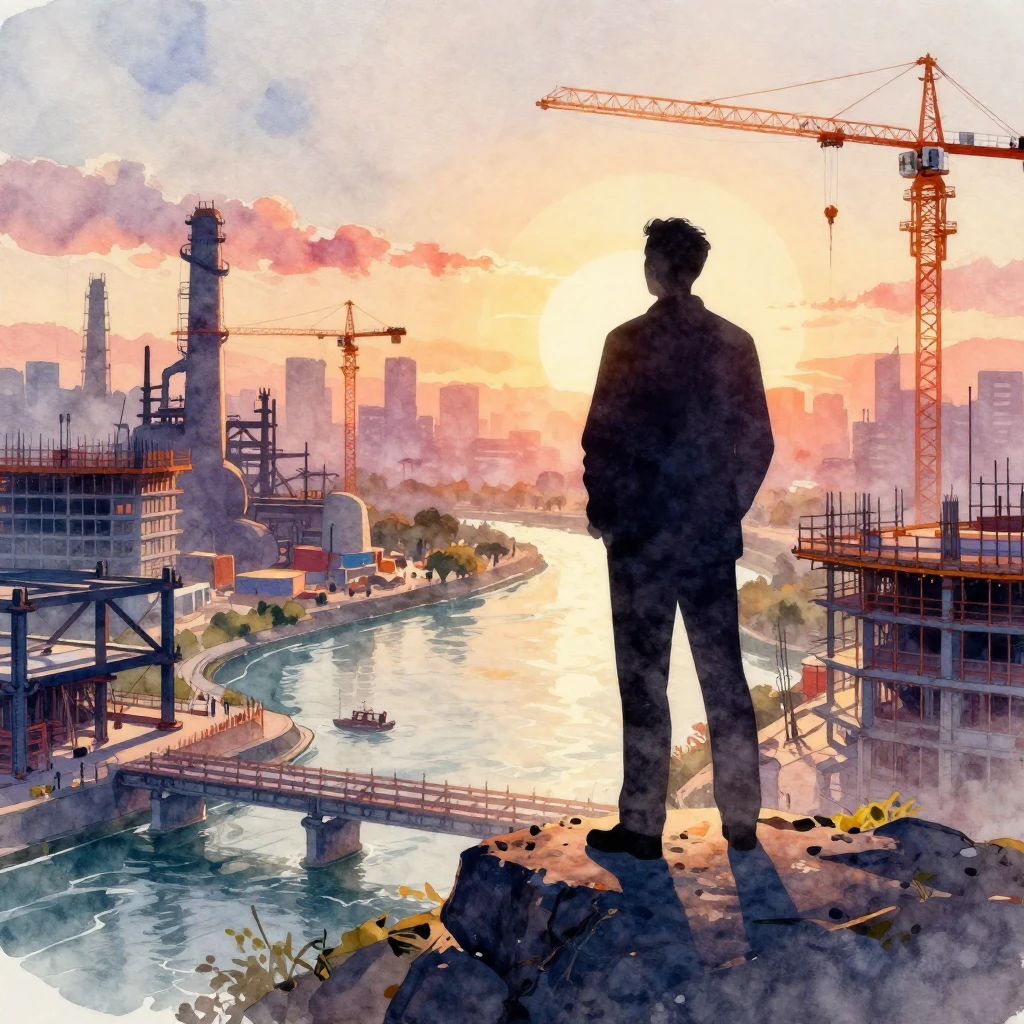 Vibrant watercolor style. Silhouette of a visionary leader s...