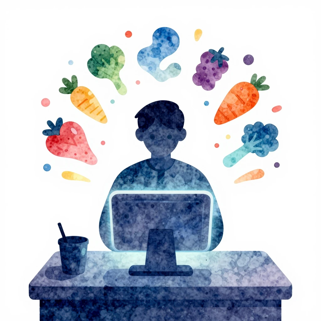 Watercolor style illustration of a stylized silhouette of a ...
