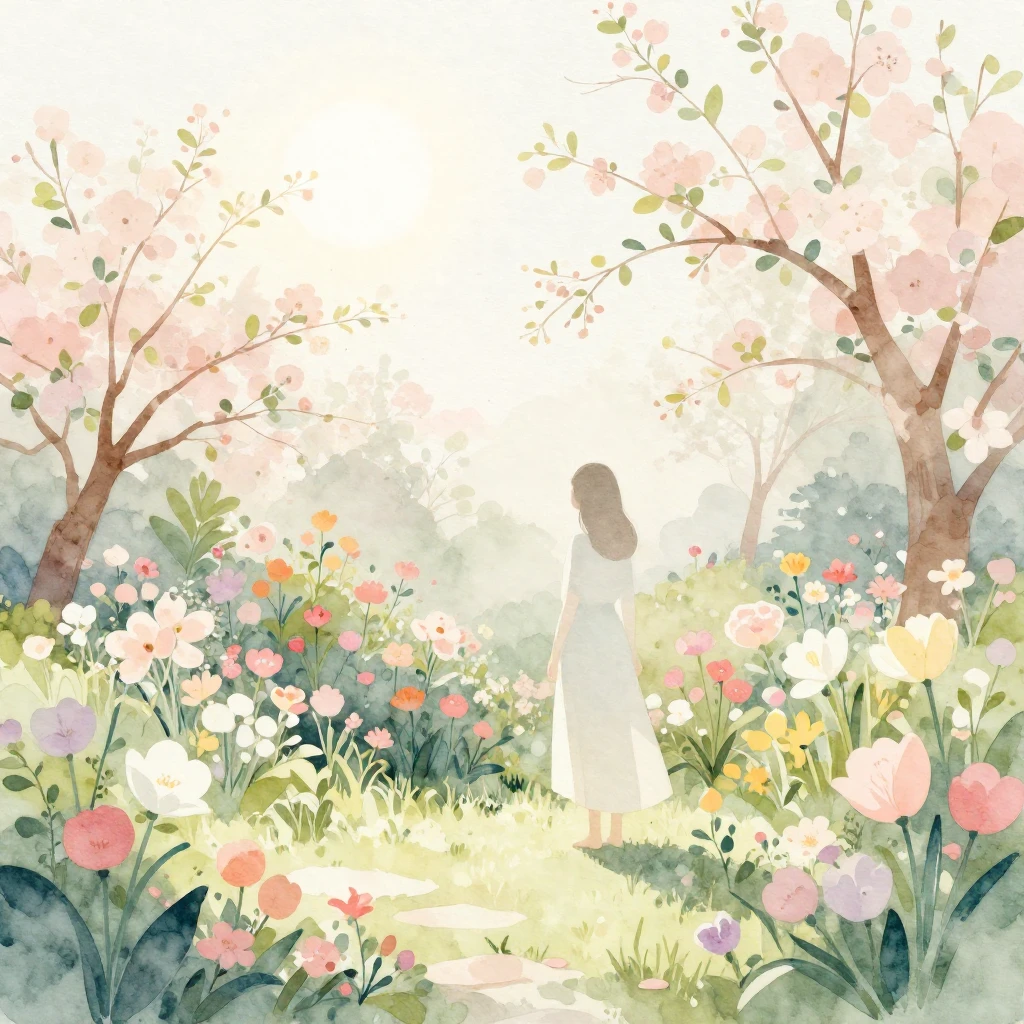 A highly detailed minimalist watercolor painting depicting a...