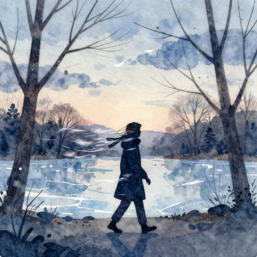 Vibrant watercolor illustration of a silhouette of a person ...