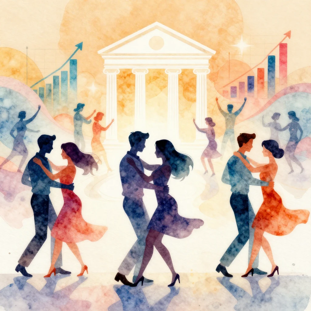 Vibrant watercolor illustration depicting a festive and joyf...