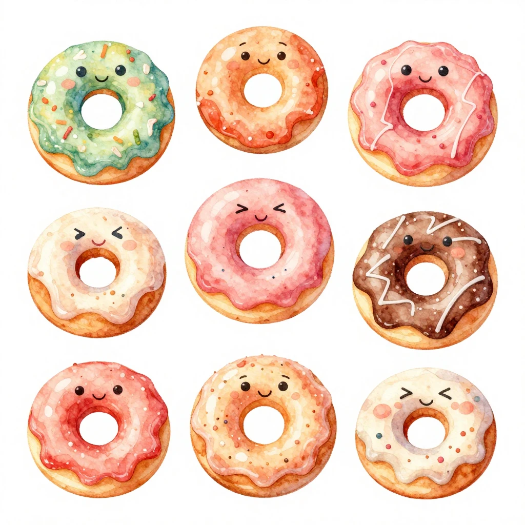 A whimsical and playful watercolor illustration focusing on ...