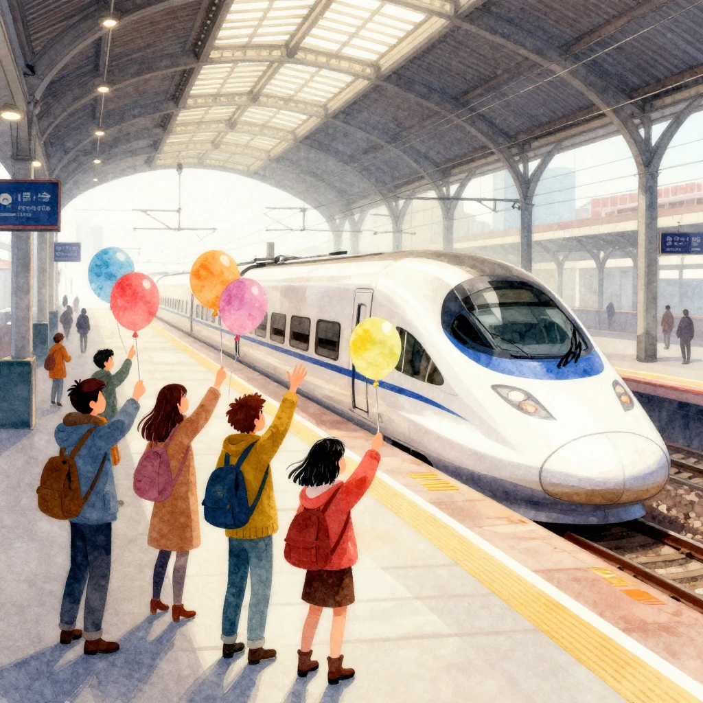 A vibrant watercolor illustration depicting a group of peopl...