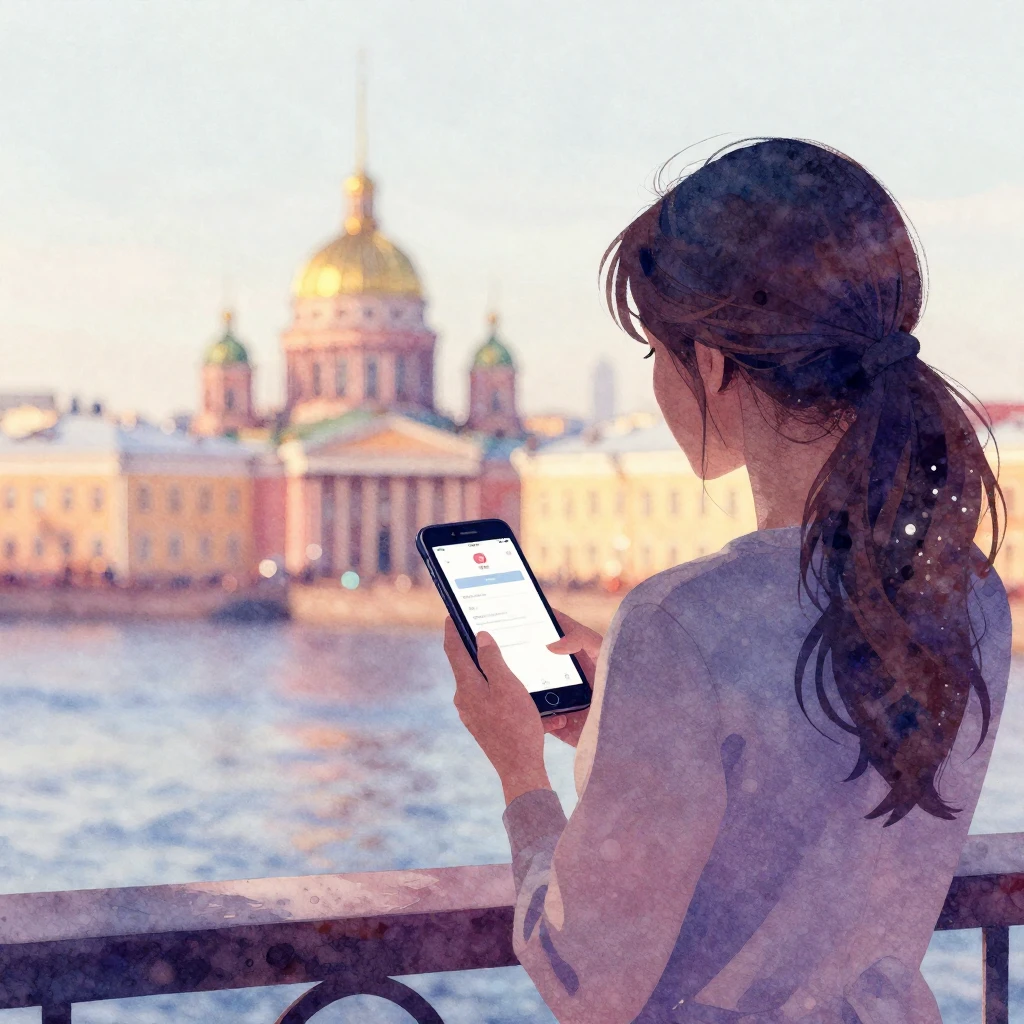 Vibrant watercolor style. A stylized silhouette of a woman l...