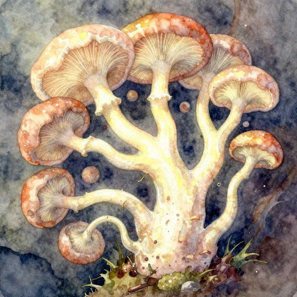 A vibrant watercolor illustration of an intricate, stylized ...