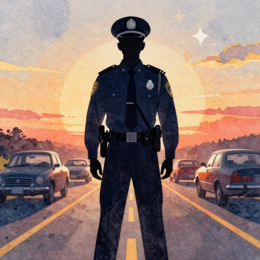 A vibrant watercolor painting depicting a silhouette of a ma...