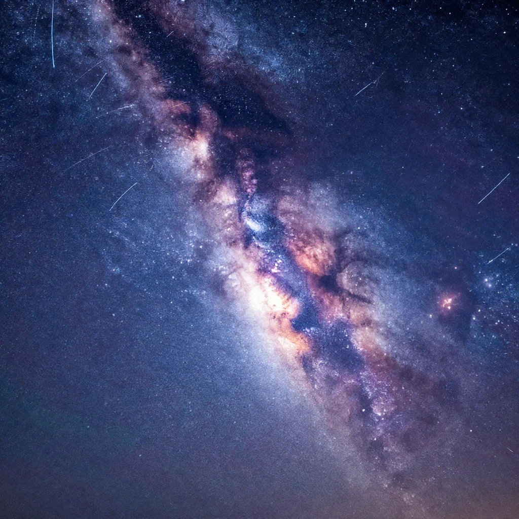 A vibrant watercolor painting depicting an abstract cosmic s...