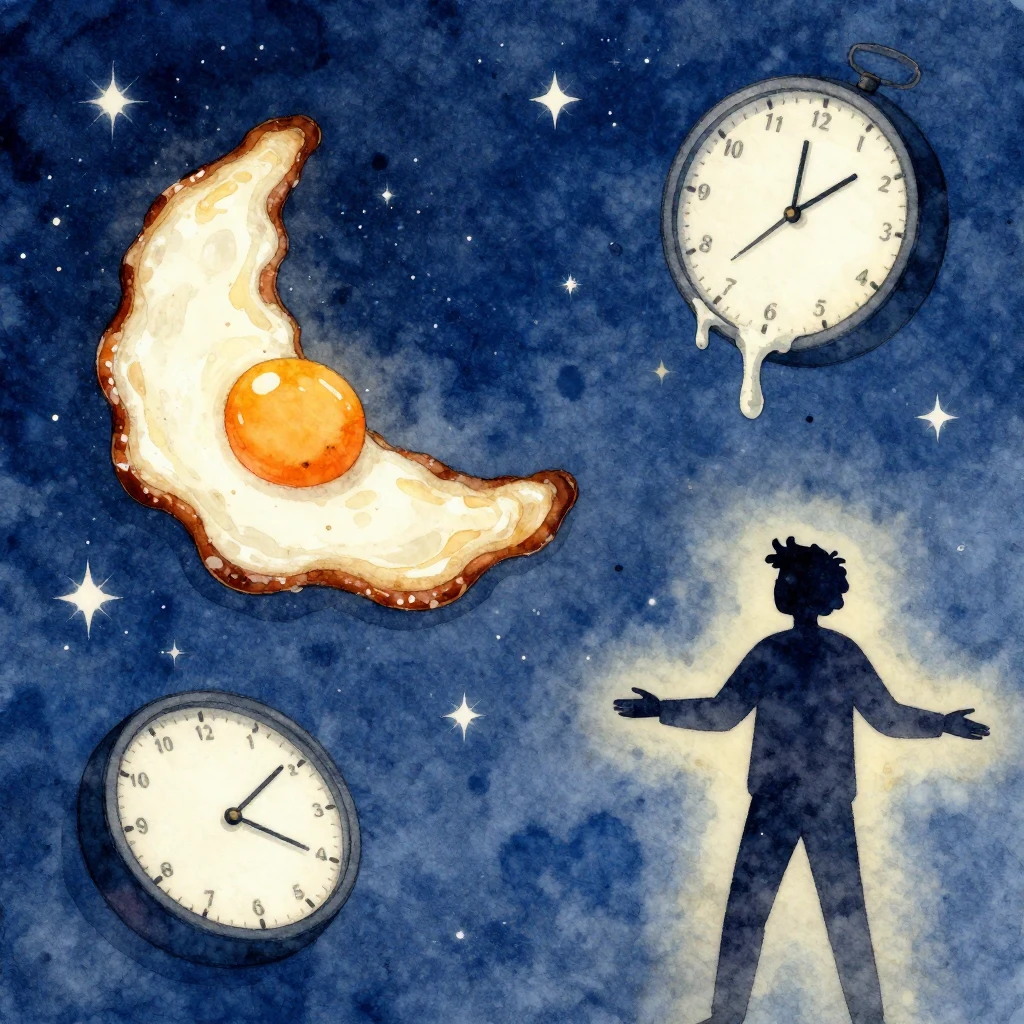 A whimsical, slightly chaotic scene in watercolor style, wit...