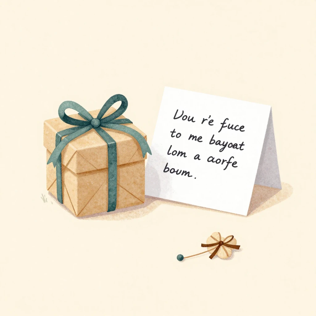 A charming illustration depicting a scene of thoughtful gest...