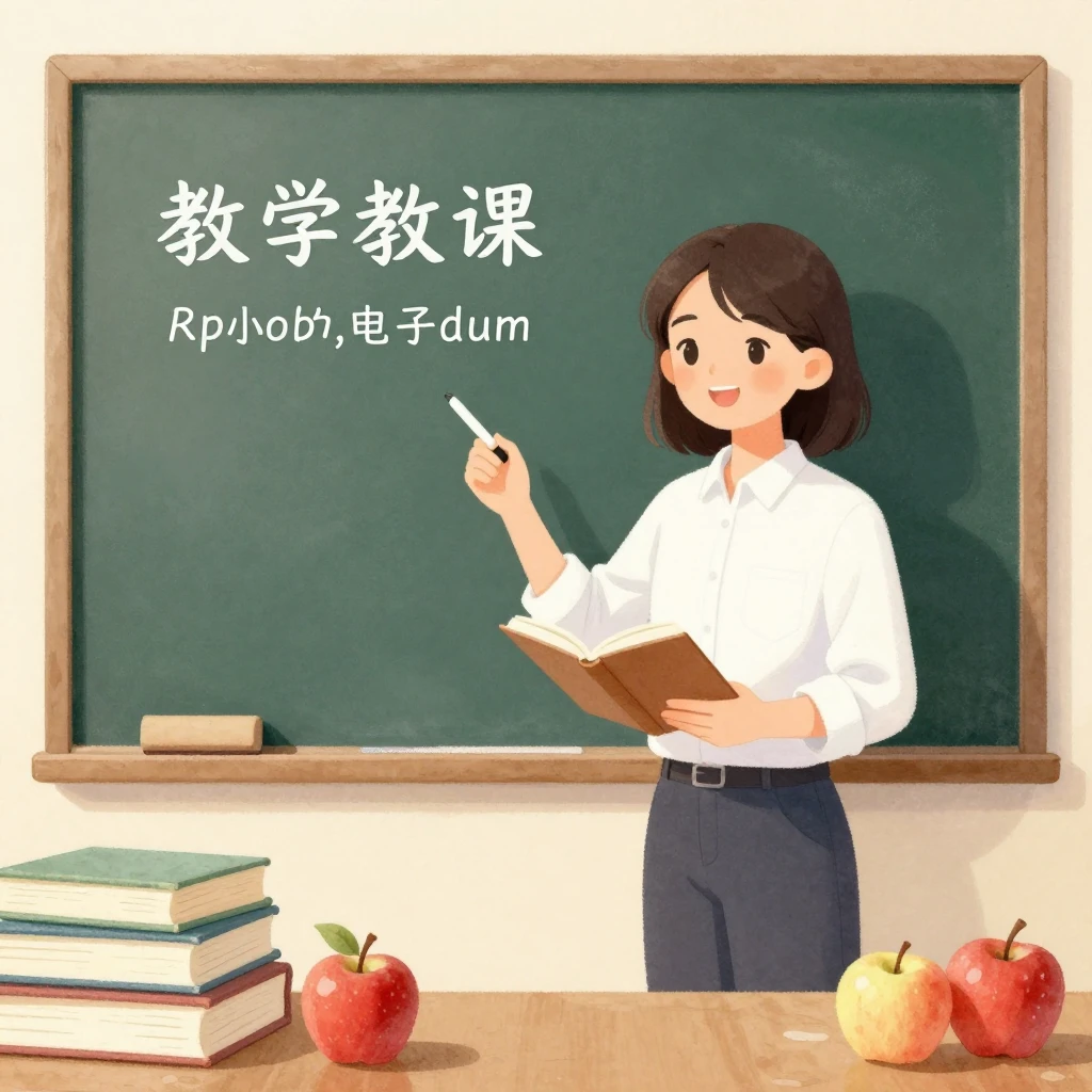 A warm illustration of a teacher at a chalkboard, surrounded...
