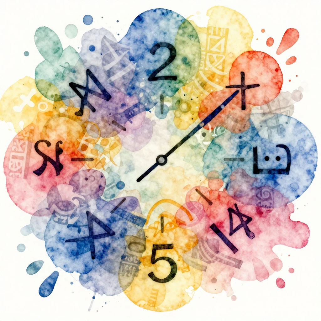 Vibrant watercolor abstract illustration, dynamic shapes and...