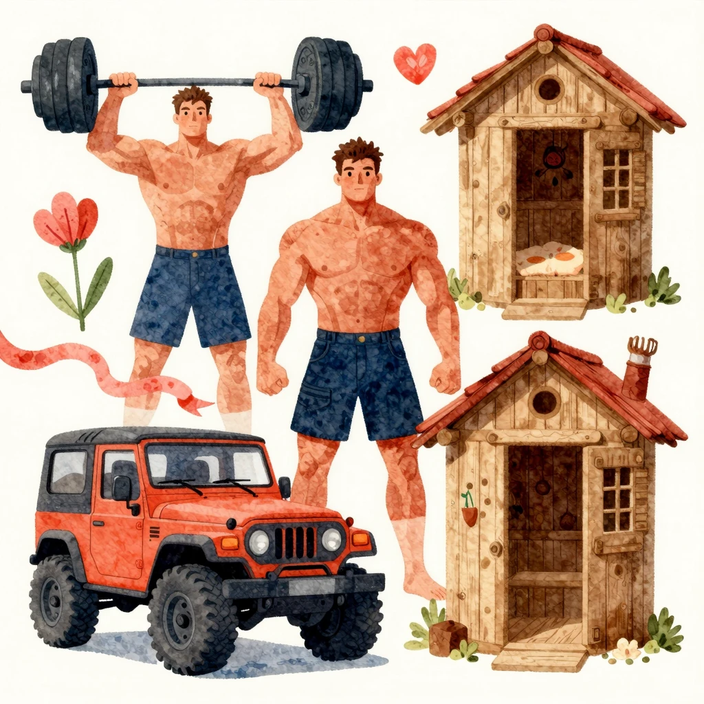 Vibrant watercolor style illustration depicting a strong, at...