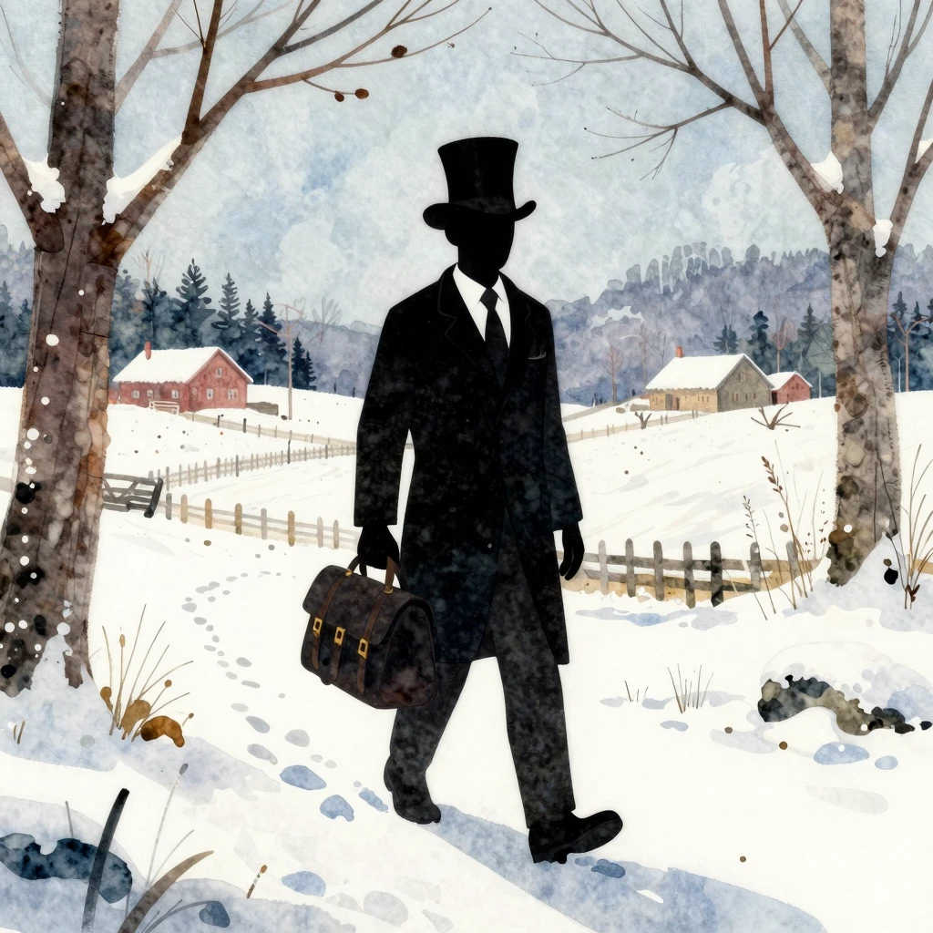 Vibrant watercolor style. A silhouette of a doctor in a top ...