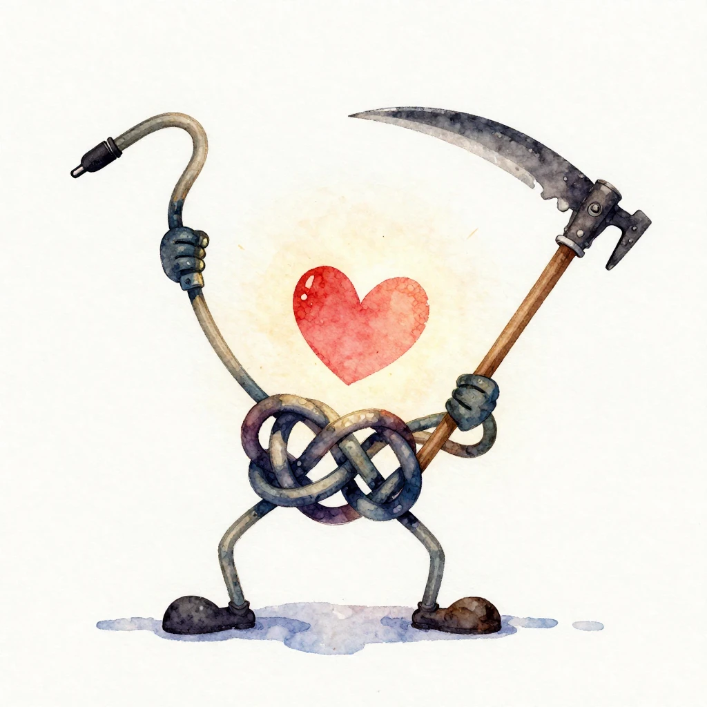 A vibrant watercolor illustration evoking a quirky character...