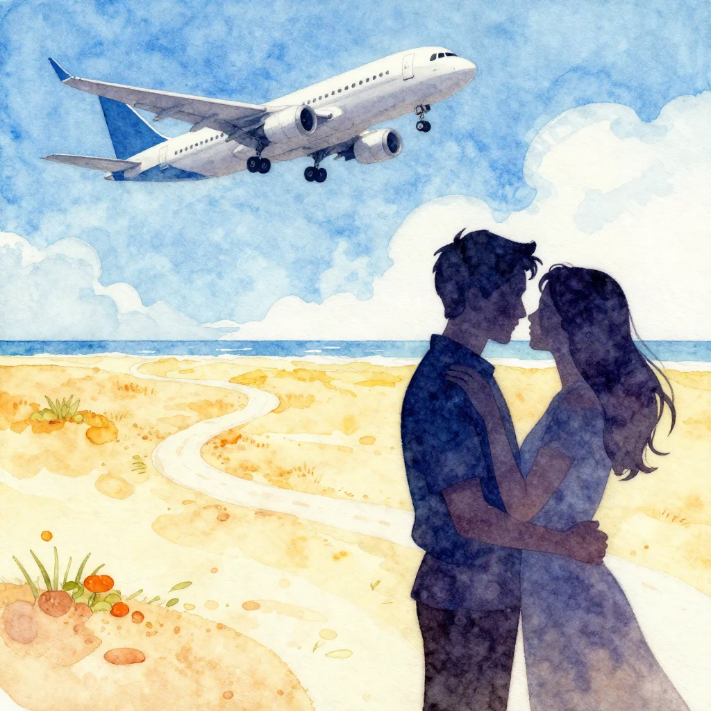 A vibrant watercolor painting illustrating the theme of love...