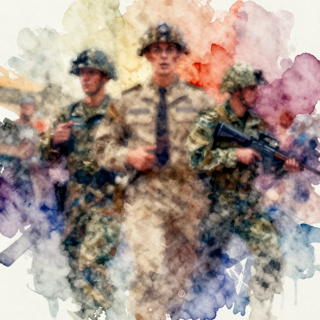 A vibrant watercolor style abstract image, cinematic, with b...