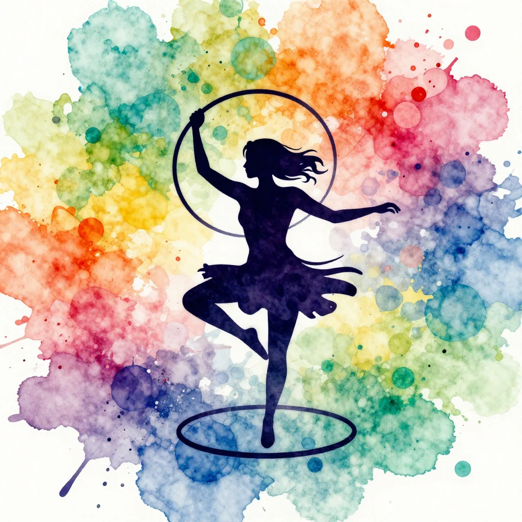 A vibrant watercolor illustration of a silhouette of a perso...