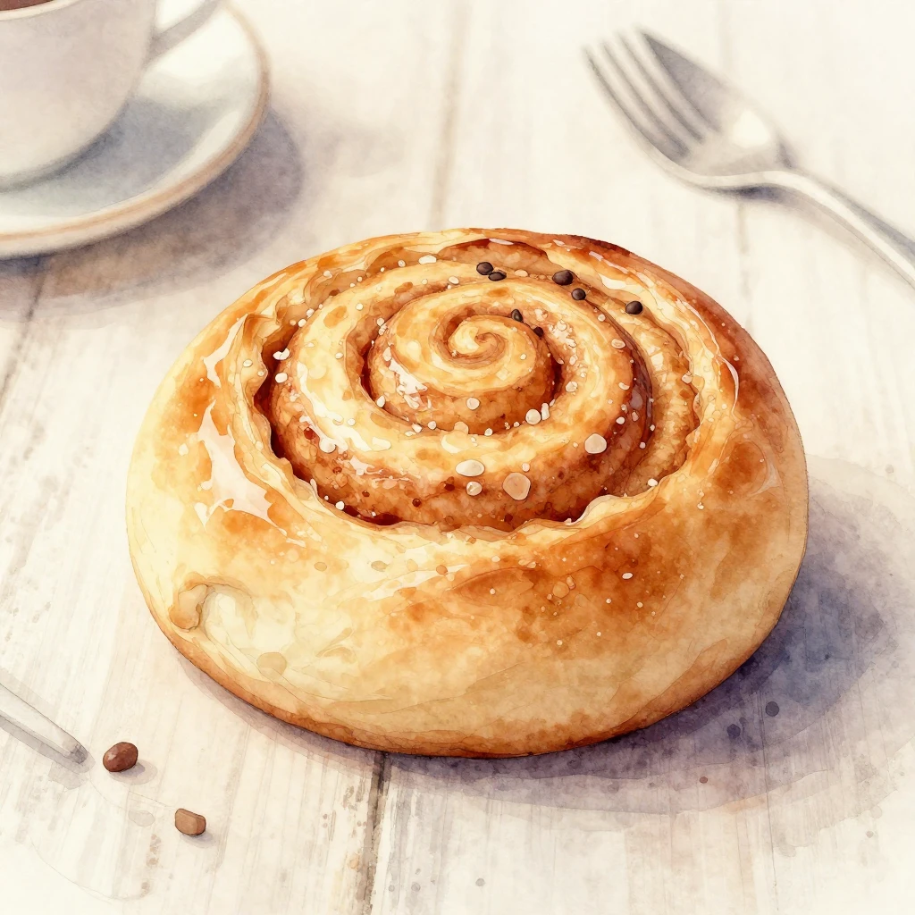 A beautiful watercolor painting of a traditional Swedish des...