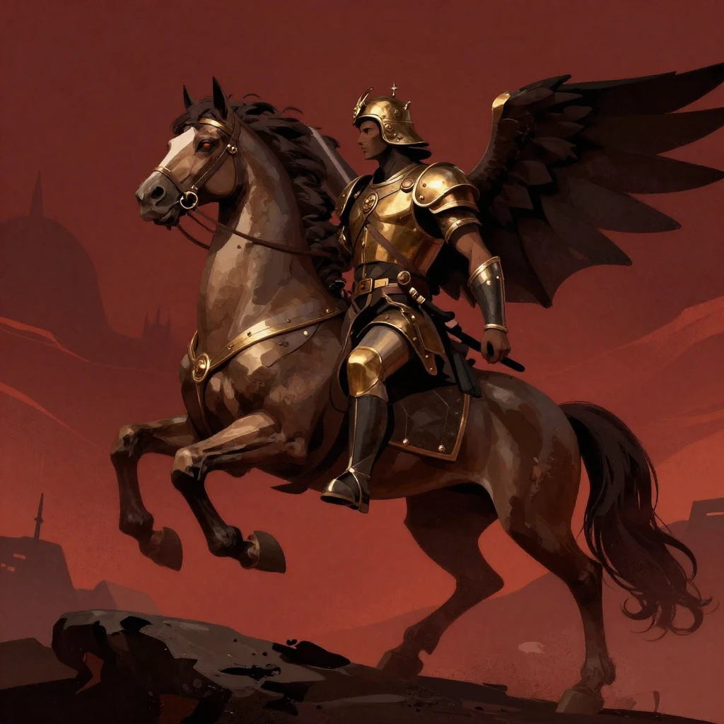 A majestic, stylized illustration evoking a strong sense of ...