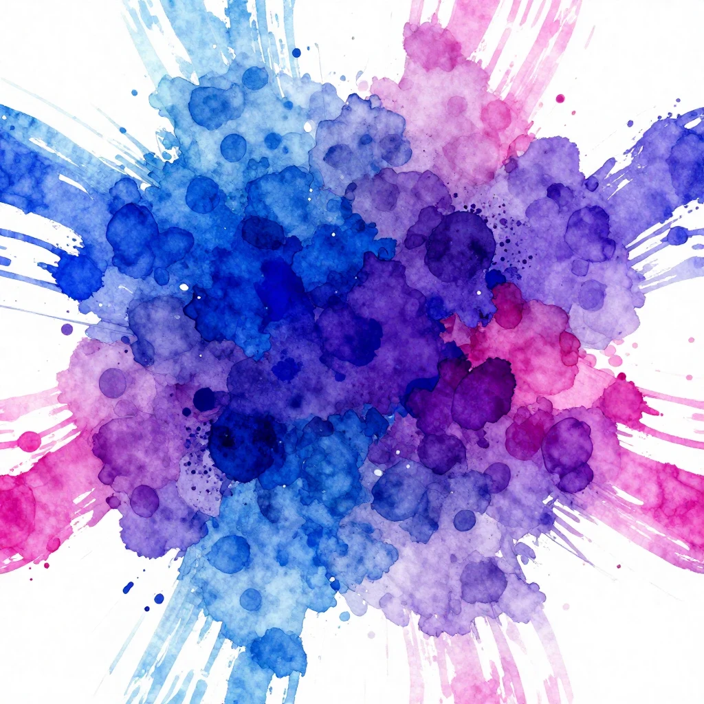 An abstract composition showcasing vibrant winter colors lik...