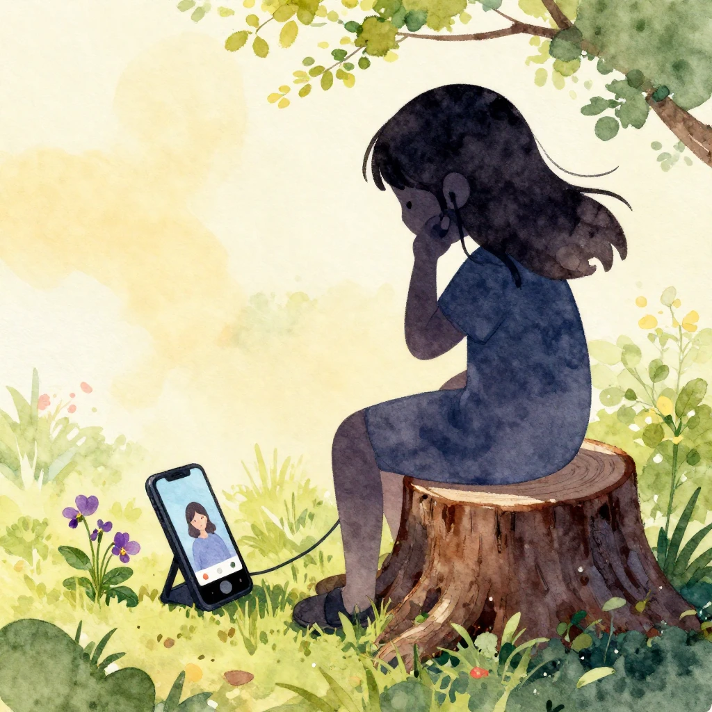 A vibrant watercolor illustration showing a silhouette of a ...