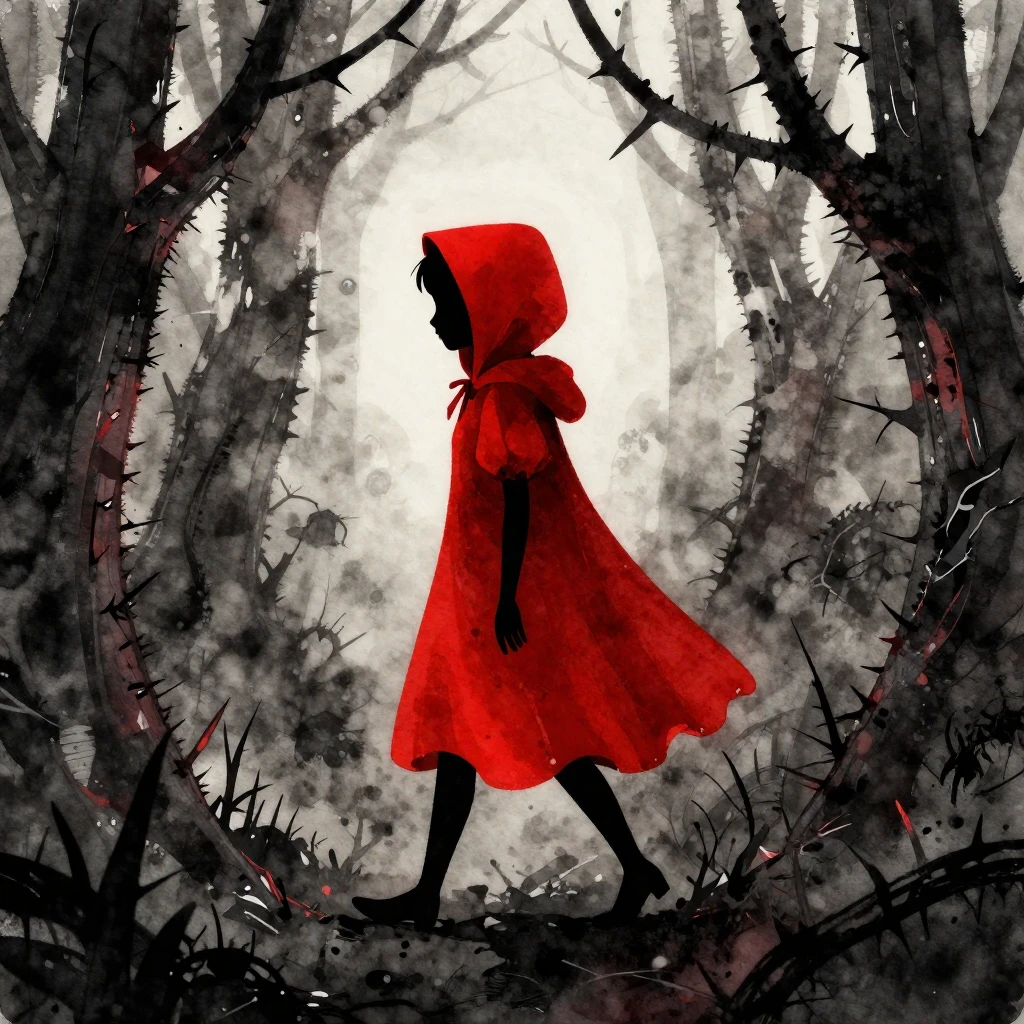 A vibrant watercolor style image depicting a stylized silhou...