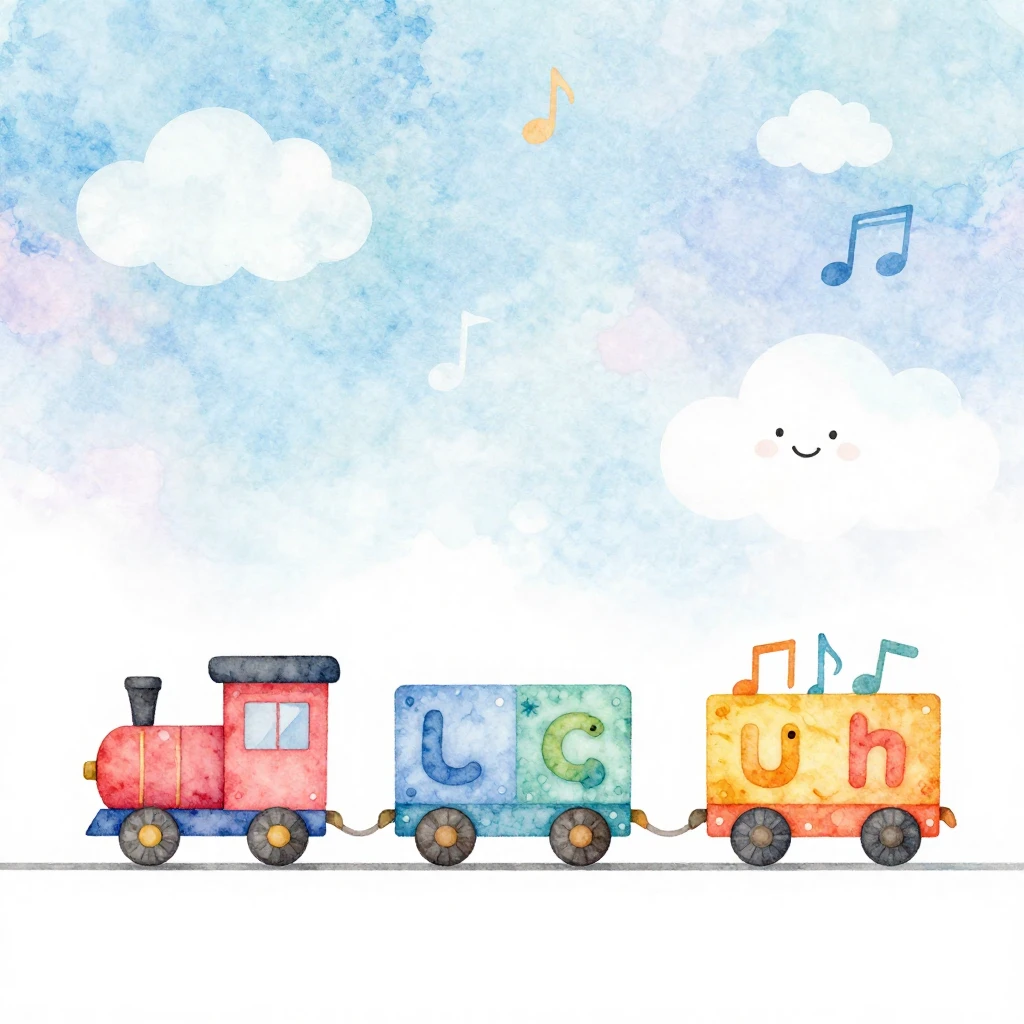 A vibrant, cheerful watercolor illustration of a whimsical, ...