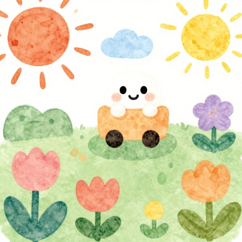 A vibrant watercolor illustration with a cheerful mood, suit...