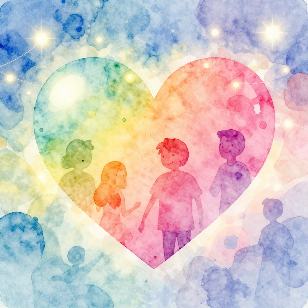 A vibrant watercolor illustration designed as an album cover...