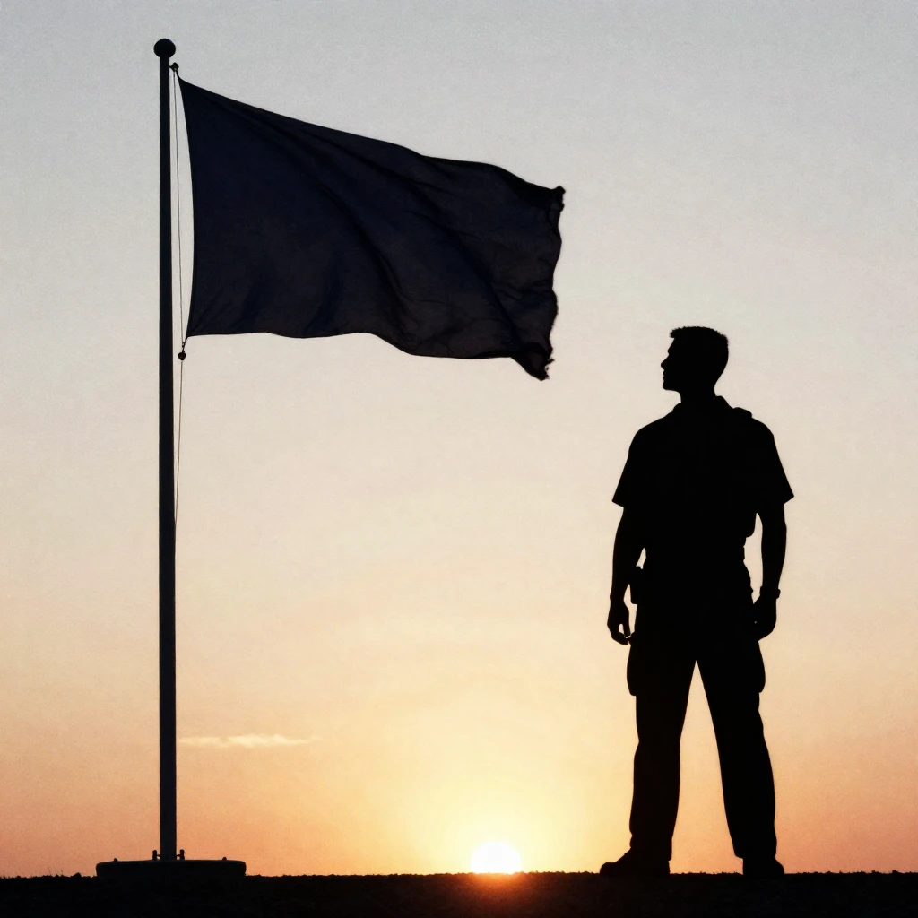 Watercolor style. A silhouette of a disciplined mentor stand...