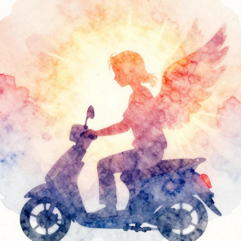 A vibrant watercolor illustration featuring a silhouette of ...