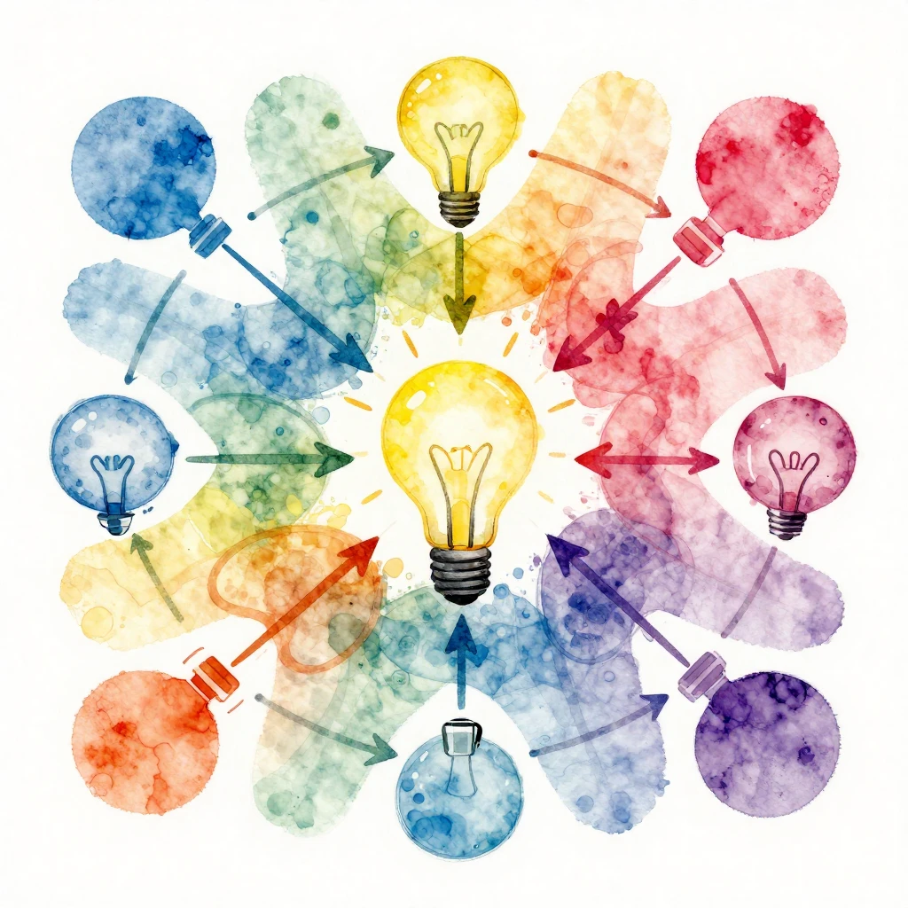 A vibrant, abstract watercolor illustration symbolizing busi...