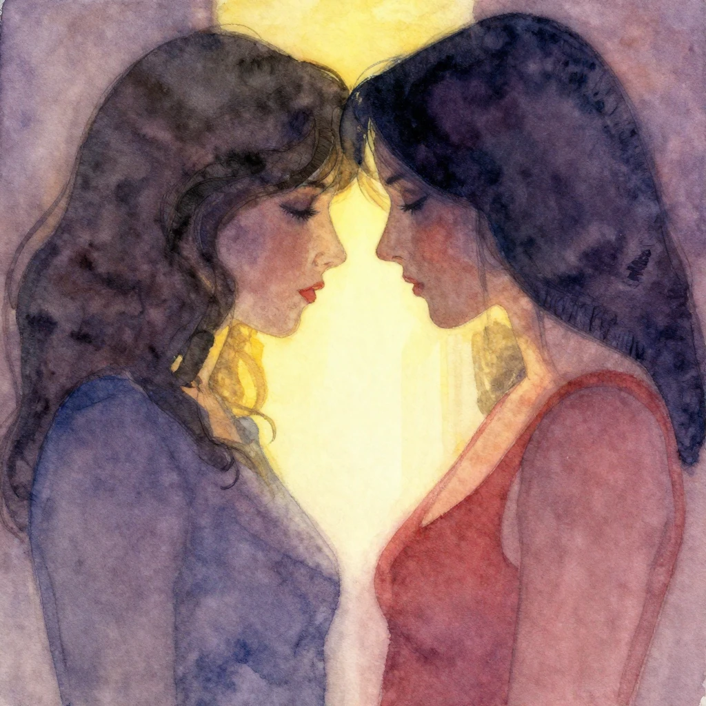 A vibrant watercolor painting depicting the abstract connect...