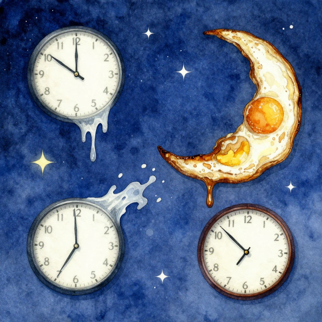 A surreal watercolor painting depicting abstract representat...