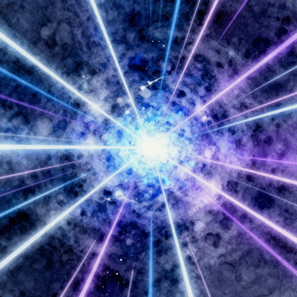 Watercolor style abstract techno background, glowing neon li...